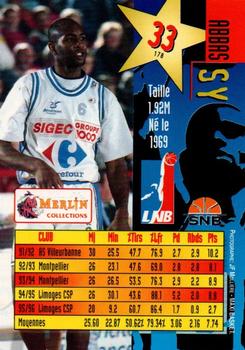 1996-97 Merlin Ultimate (LNB) #33 Abbas Sy Back