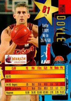 1996-97 Merlin Ultimate (LNB) #81 Mike Doyle Back
