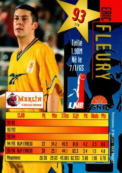 1996-97 Merlin Ultimate (LNB) #93 Eric Fleury Back
