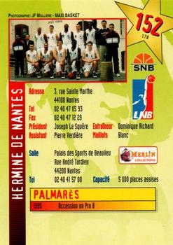 1996-97 Merlin Ultimate (LNB) #152 Hermine de Nantes Back