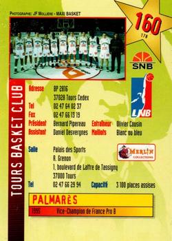 1996-97 Merlin Ultimate (LNB) #160 Tours Basket Club Back
