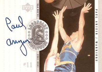 1999-00 Upper Deck Legends - Legendary Signatures #PA Paul Arizin Front