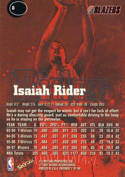1997-98 SkyBox Premium #8 Isaiah Rider Back