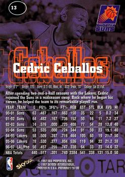 1997-98 SkyBox Premium #13 Cedric Ceballos Back