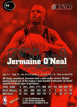 1997-98 SkyBox Premium #34 Jermaine O'Neal Back
