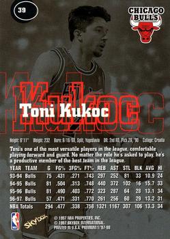 1997-98 SkyBox Premium #39 Toni Kukoc Back