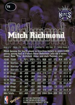 1997-98 SkyBox Premium #73 Mitch Richmond Back
