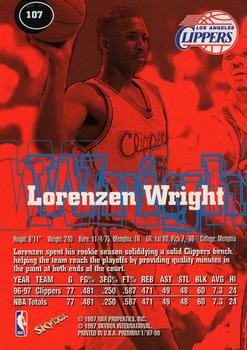 1997-98 SkyBox Premium #107 Lorenzen Wright Back