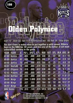 1997-98 SkyBox Premium #108 Olden Polynice Back