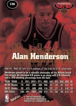 1997-98 SkyBox Premium #136 Alan Henderson Back