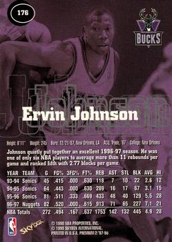 1997-98 SkyBox Premium #176 Ervin Johnson Back