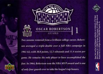 1999-00 Upper Deck Legends - Players of the Century #P7 Oscar Robertson Back