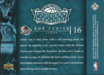 1999-00 Upper Deck Legends - Players of the Century #P12 Bob Lanier Back