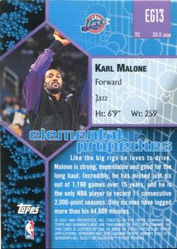 2000-01 Bowman's Best - Elements of the Game #EG13 Karl Malone Back