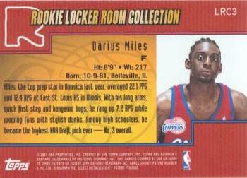 2000-01 Bowman's Best - Rookie Locker Room Collection #LRC3 Darius Miles Back