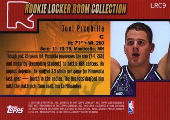 2000-01 Bowman's Best - Rookie Locker Room Collection #LRC9 Joel Przybilla Back