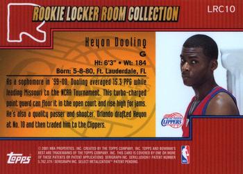 2000-01 Bowman's Best - Rookie Locker Room Collection #LRC10 Keyon Dooling Back