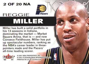 2000-01 E-X - Net Assets #2 NA Reggie Miller Back