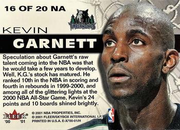 2000-01 E-X - Net Assets #16 NA Kevin Garnett Back