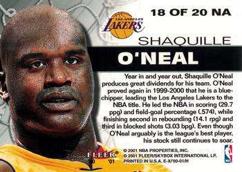 2000-01 E-X - Net Assets #18 NA Shaquille O'Neal Back