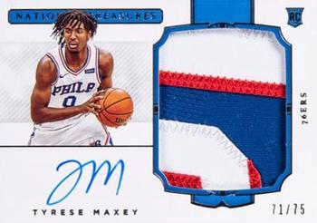 2020-21 Panini National Treasures #114 Tyrese Maxey Front