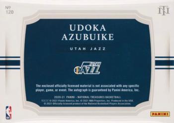 2020-21 Panini National Treasures #120 Udoka Azubuike Back