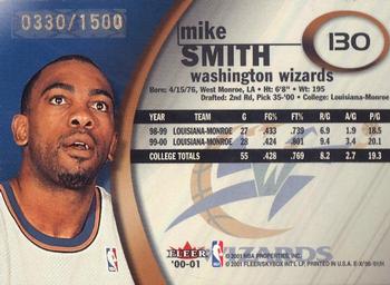 2000-01 E-X - Rookie Memorabilia #130 Mike Smith Back