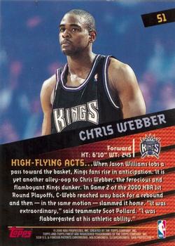 2000-01 Finest - Showmen #S1 Chris Webber Back