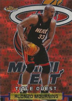 2000-01 Finest - Title Quest #TQ 2 Alonzo Mourning Front