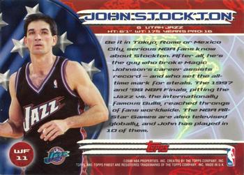 2000-01 Finest - World's Finest #WF11 John Stockton Back