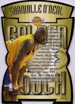 1997-98 SkyBox Premium - Golden Touch #4GT Shaquille O'Neal Back