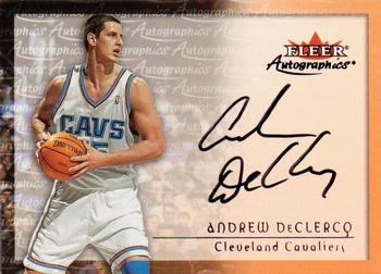 2000-01 Fleer Tradition - Autographics #NNO Andrew DeClercq Front