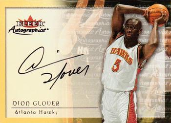 2000-01 Fleer Tradition - Autographics #NNO Dion Glover Front