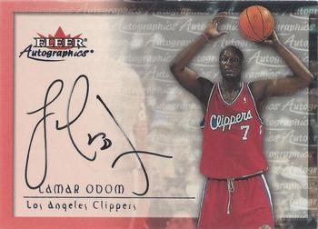 2000-01 Fleer Tradition - Autographics #NNO Lamar Odom Front