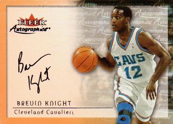 2000-01 Fleer Tradition - Autographics #NNO Brevin Knight Front
