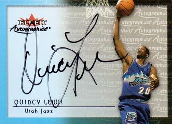 2000-01 Fleer Tradition - Autographics #NNO Quincy Lewis Front