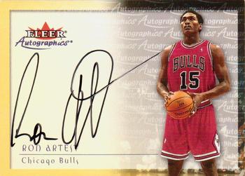 2000-01 Fleer Tradition - Autographics #NNO Ron Artest Front