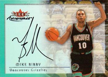 2000-01 Fleer Tradition - Autographics #NNO Mike Bibby Front