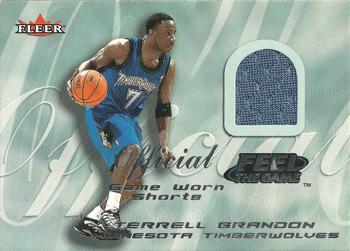 2000-01 Fleer Tradition - Feel the Game #NNO Terrell Brandon Front