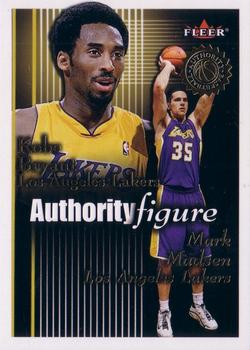2000-01 Fleer Authority - Authority Figure #2 AF Mark Madsen / Kobe Bryant Front
