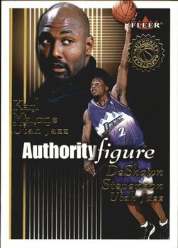 2000-01 Fleer Authority - Authority Figure #11 AF DeShawn Stevenson / Karl Malone Front