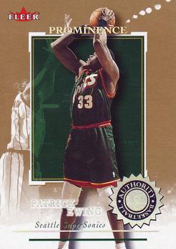 2000-01 Fleer Authority - Prominence SN125/SN75 #98 Patrick Ewing Front