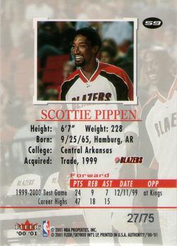 2000-01 Fleer Authority - Prominence SN75/SN25 #59 Scottie Pippen Back