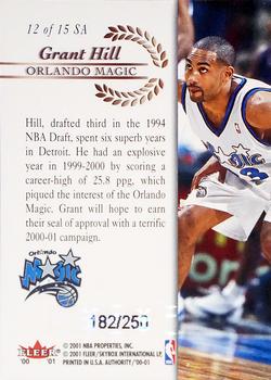 2000-01 Fleer Authority - Seal of Approval #12 SA Grant Hill Back