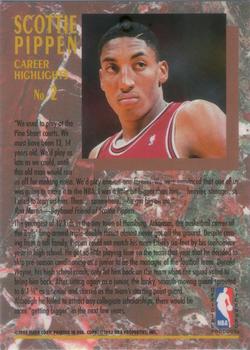 1992-93 Ultra - Scottie Pippen Career Highlights Autographs #2 Scottie Pippen Back