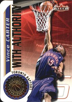 2000-01 Fleer Authority - With Authority #15 WA Vince Carter Front