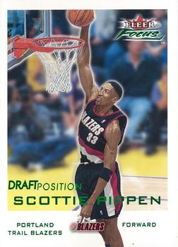 2000-01 Fleer Focus - Draft Position #42 Scottie Pippen Front
