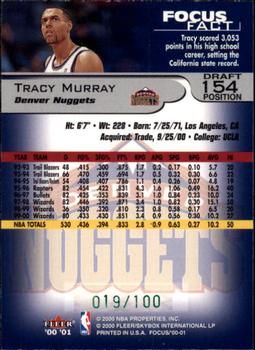 2000-01 Fleer Focus - Draft Position #154 Tracy Murray Back