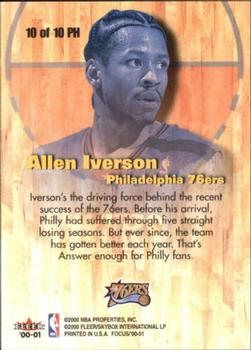 2000-01 Fleer Focus - Planet Hardwood #10 PH Allen Iverson Back