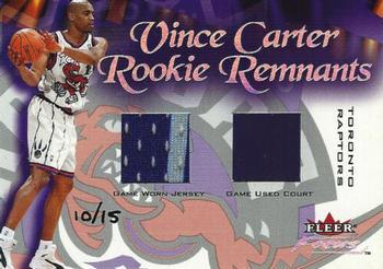 2000-01 Fleer Focus - Vince Carter Rookie Remnants #NNO Vince Carter Front